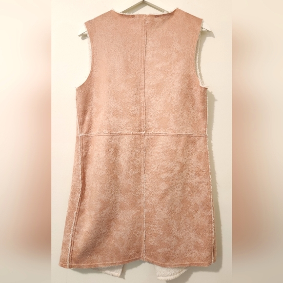 HYFVE  sherpa coat vest pink and white size S - Picture 8 of 8